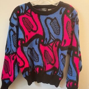Vintage Sweater 80s 90s Y2K Grunge Fairycore Cottage Boho Pullover Goth Large